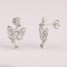 Load image into Gallery viewer, 0.20 CTW Slice Polki Diamond Butterfly Earrings