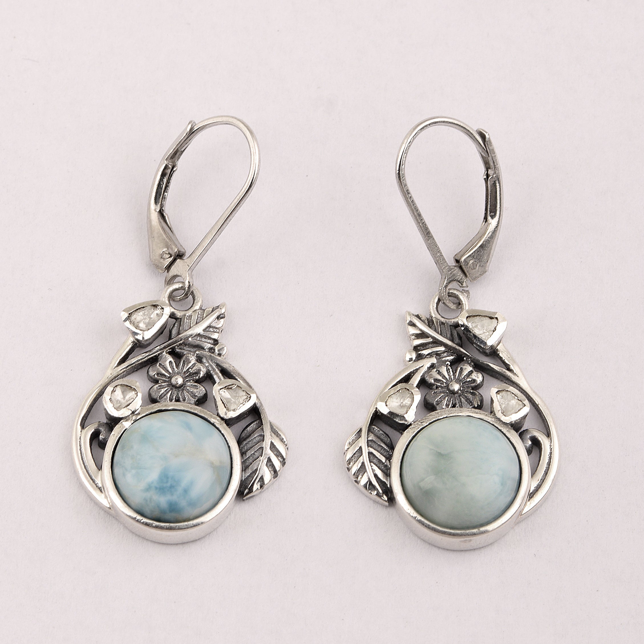 0.50 CTW Slice Polki Diamond Garden Earrings