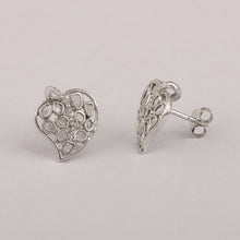 Load image into Gallery viewer, 0.50 CTW Slice Polki Diamond Heart Earring