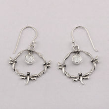 Load image into Gallery viewer, 0.25 CTW Polki Diamond Drop Dragonfly Earrings