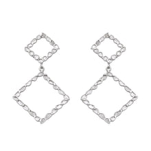 Load image into Gallery viewer, 2.85 CTW Diamond Polki Square Dangle Earrings