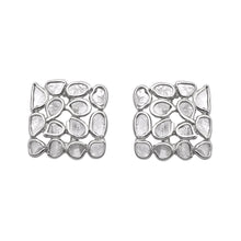 Load image into Gallery viewer, 1 CTW Diamond Polki Square Studs