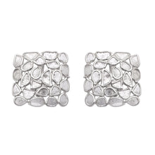 Load image into Gallery viewer, 2 CTW Diamond Polki Square Studs