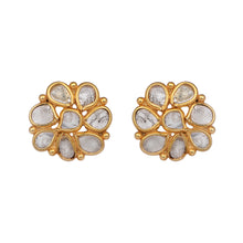 Load image into Gallery viewer, 1 CTW Diamond Polki Tinny Floral Studs
