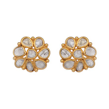 Load image into Gallery viewer, 1 CTW Diamond Polki Tinny Floral Studs