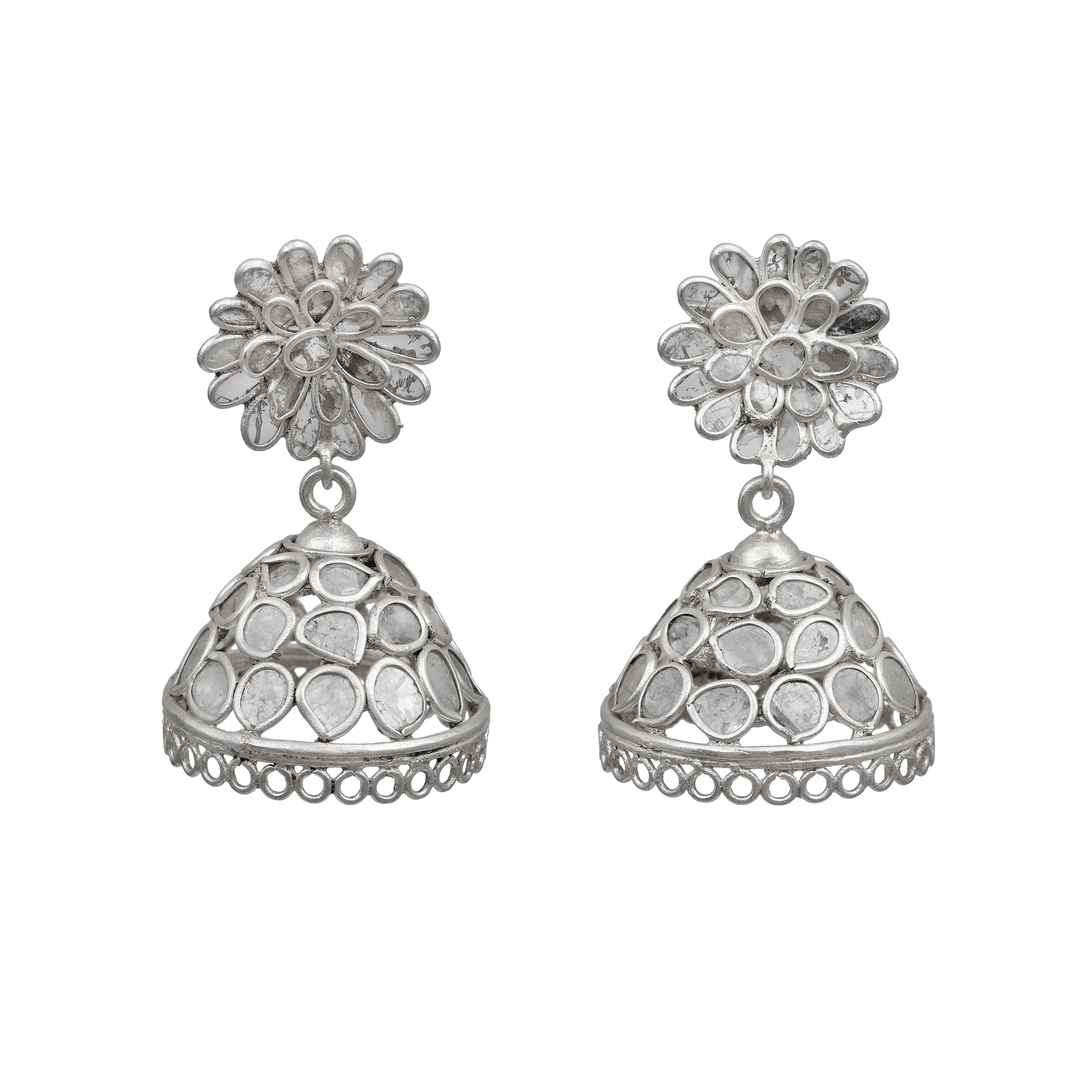 3 CTW Diamond Polki Jhumka