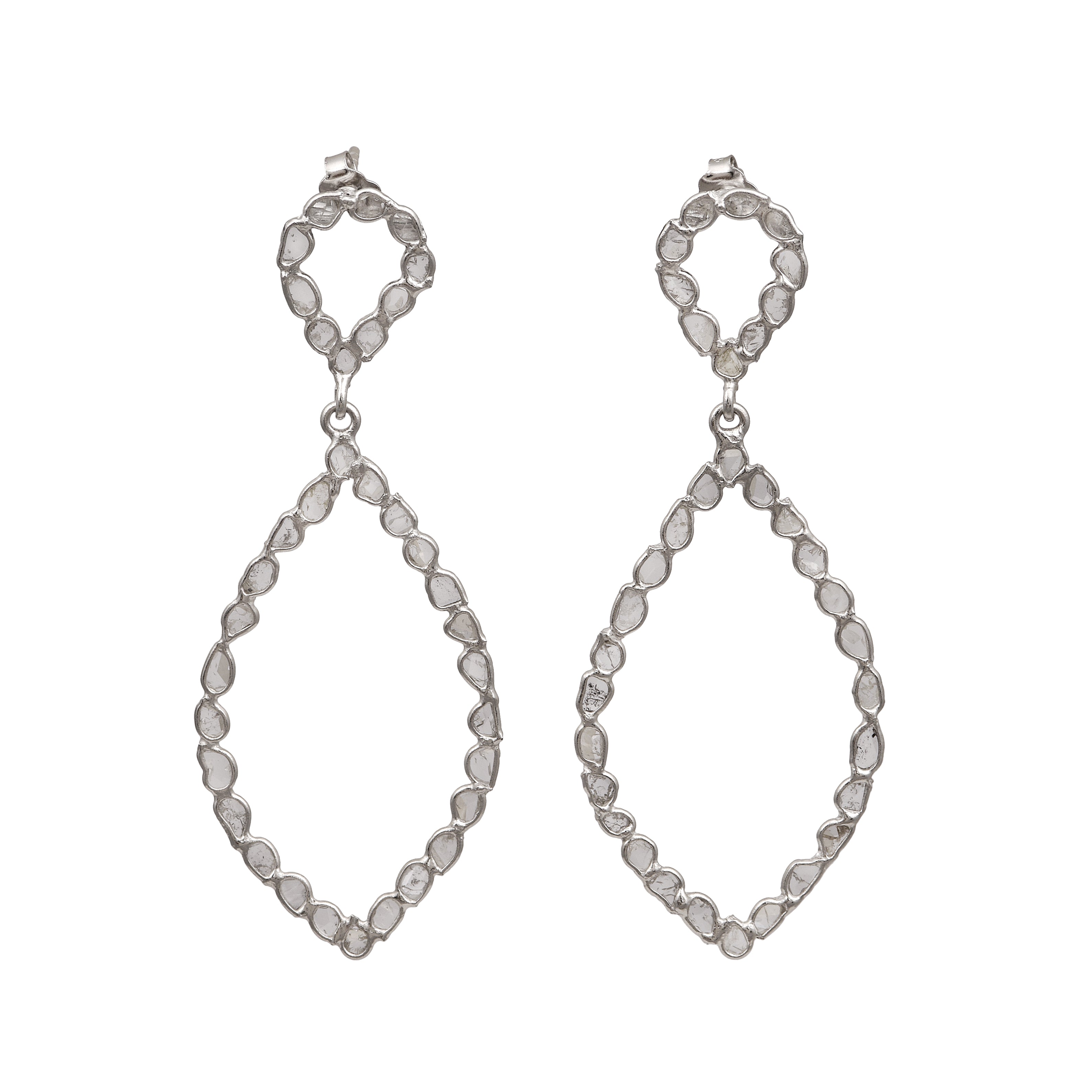 3 CTW Diamond Polki Minimal Dangles