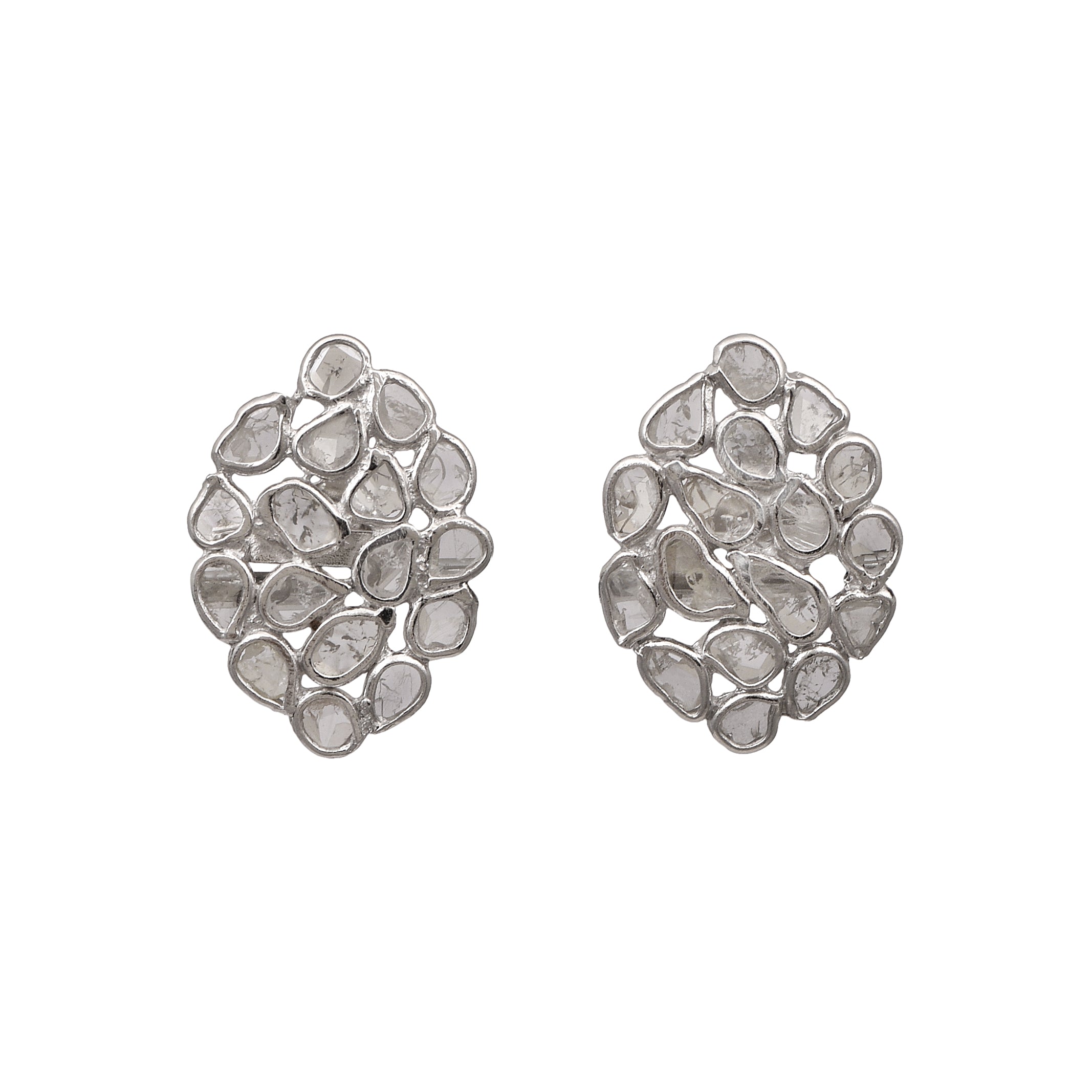 1 CTW Diamond Polki Tiny Studs