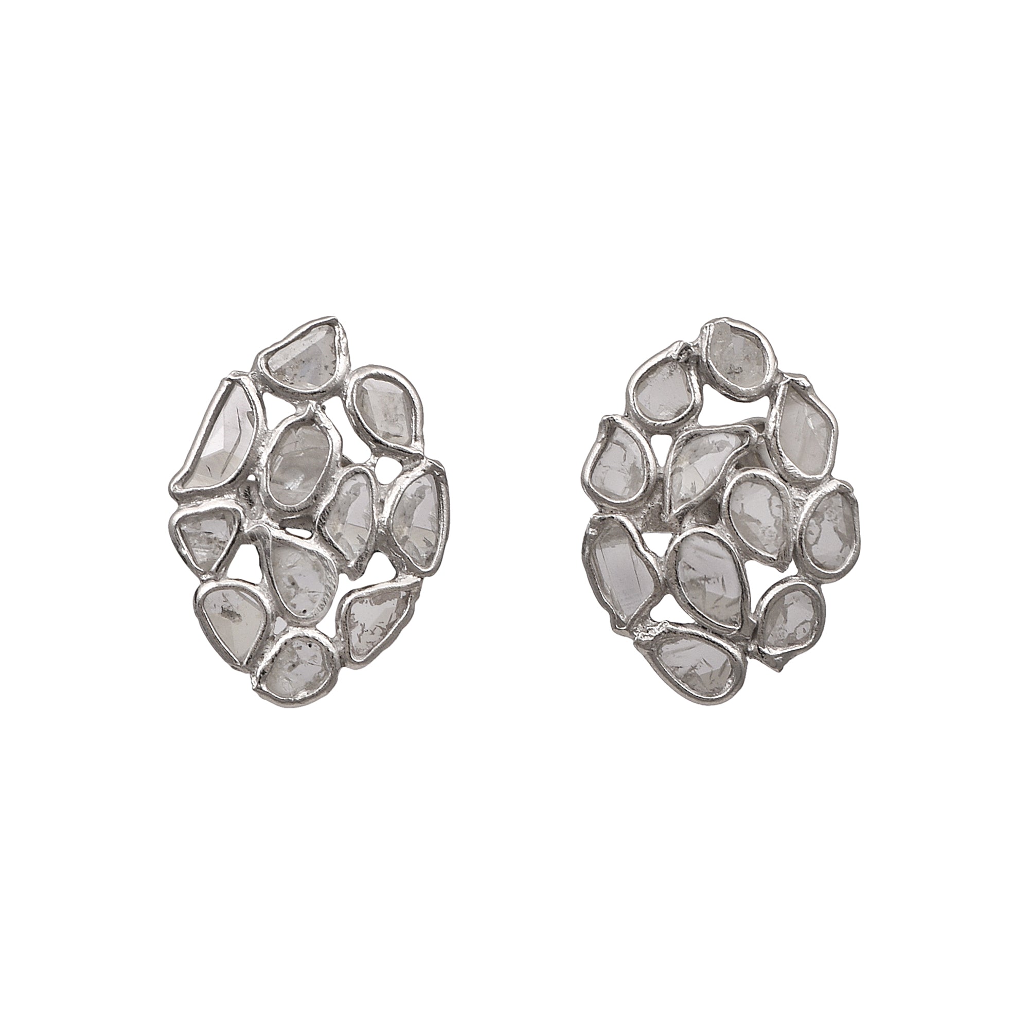1 CTW Diamond Polki Tiny Studs