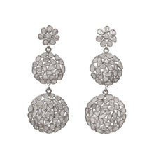 Load image into Gallery viewer, 4.25 CTW Diamond Polki Geometric Dangle Earrings