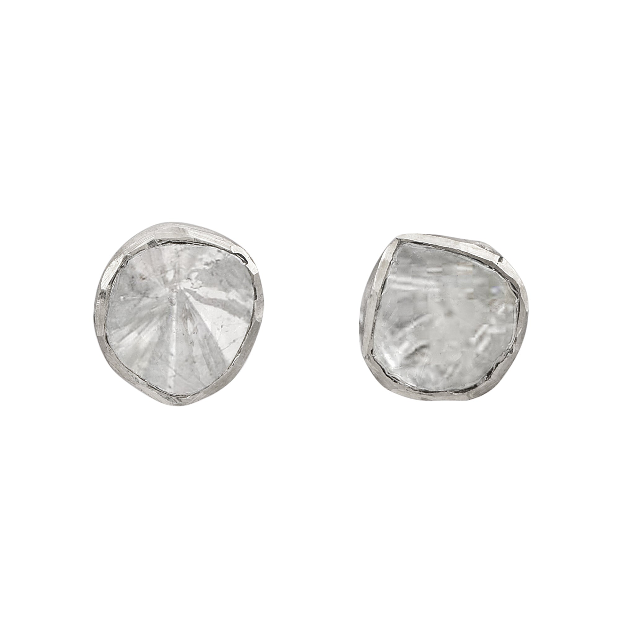 0.50 CTW Diamond Polki Solitaire Stud Earrings