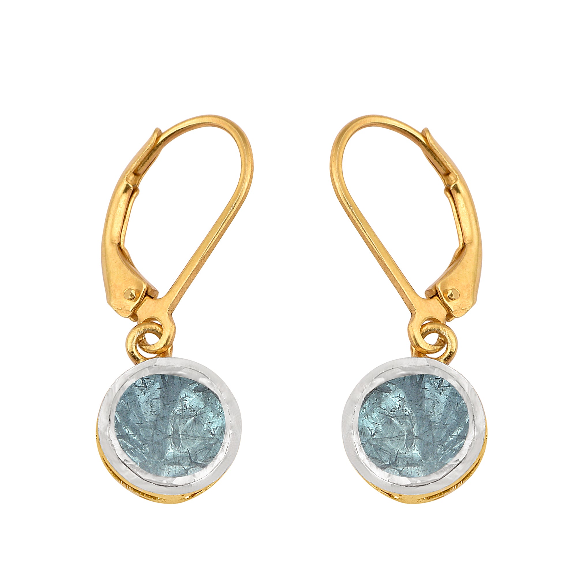0.50 CTW Blue Diamond Polki Dangles Earrings
