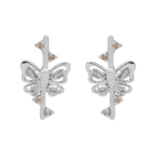 Load image into Gallery viewer, 0.20 CTW Slice Polki Diamond Butterfly Earrings