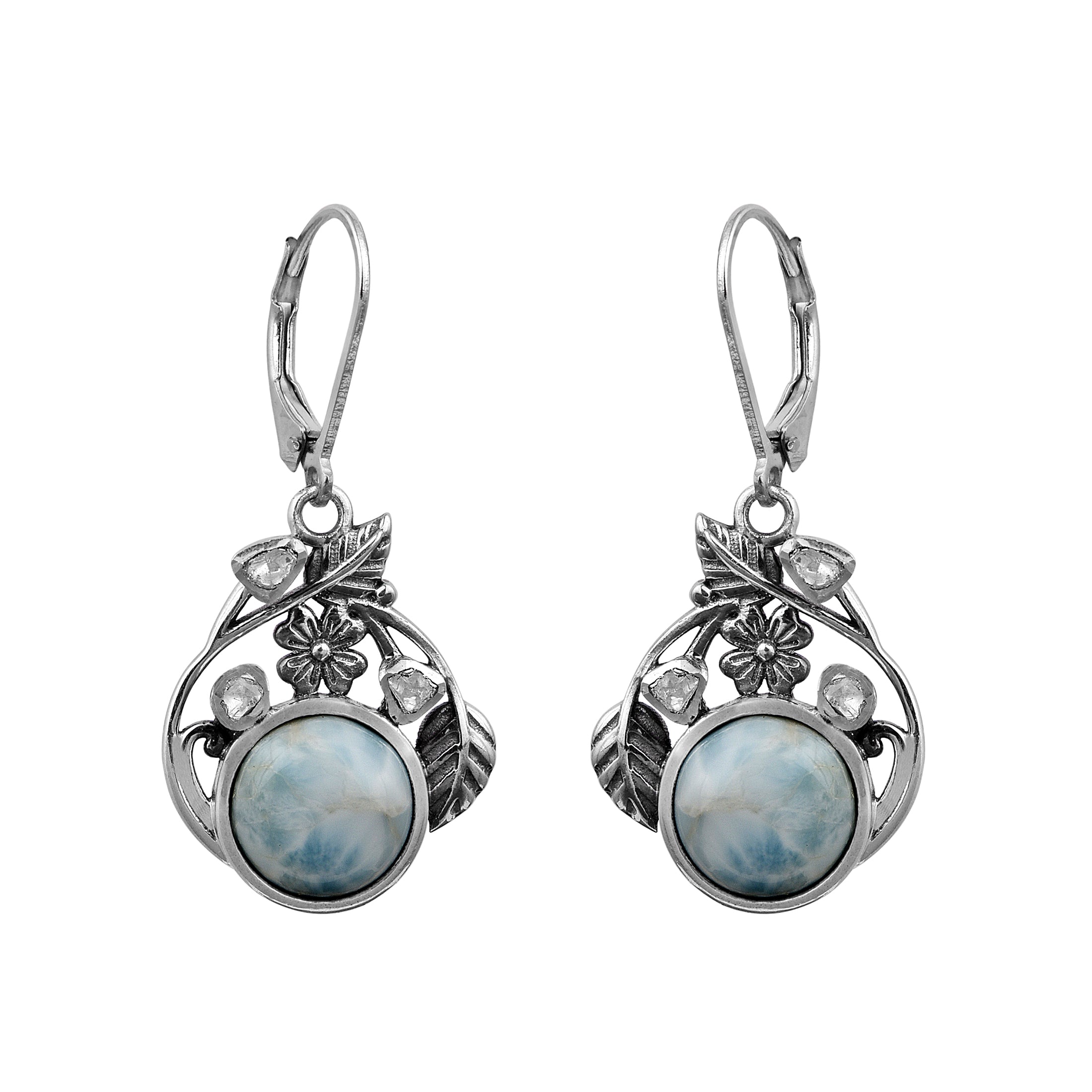 0.50 CTW Slice Polki Diamond Garden Earrings