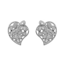 Load image into Gallery viewer, 0.50 CTW Slice Polki Diamond Heart Earring