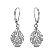Load image into Gallery viewer, Artisan Crafted 0.50 CTW Polki Diamond Drop Glinting Earrings