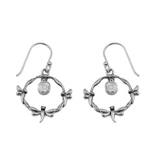 Load image into Gallery viewer, 0.25 CTW Polki Diamond Drop Dragonfly Earrings