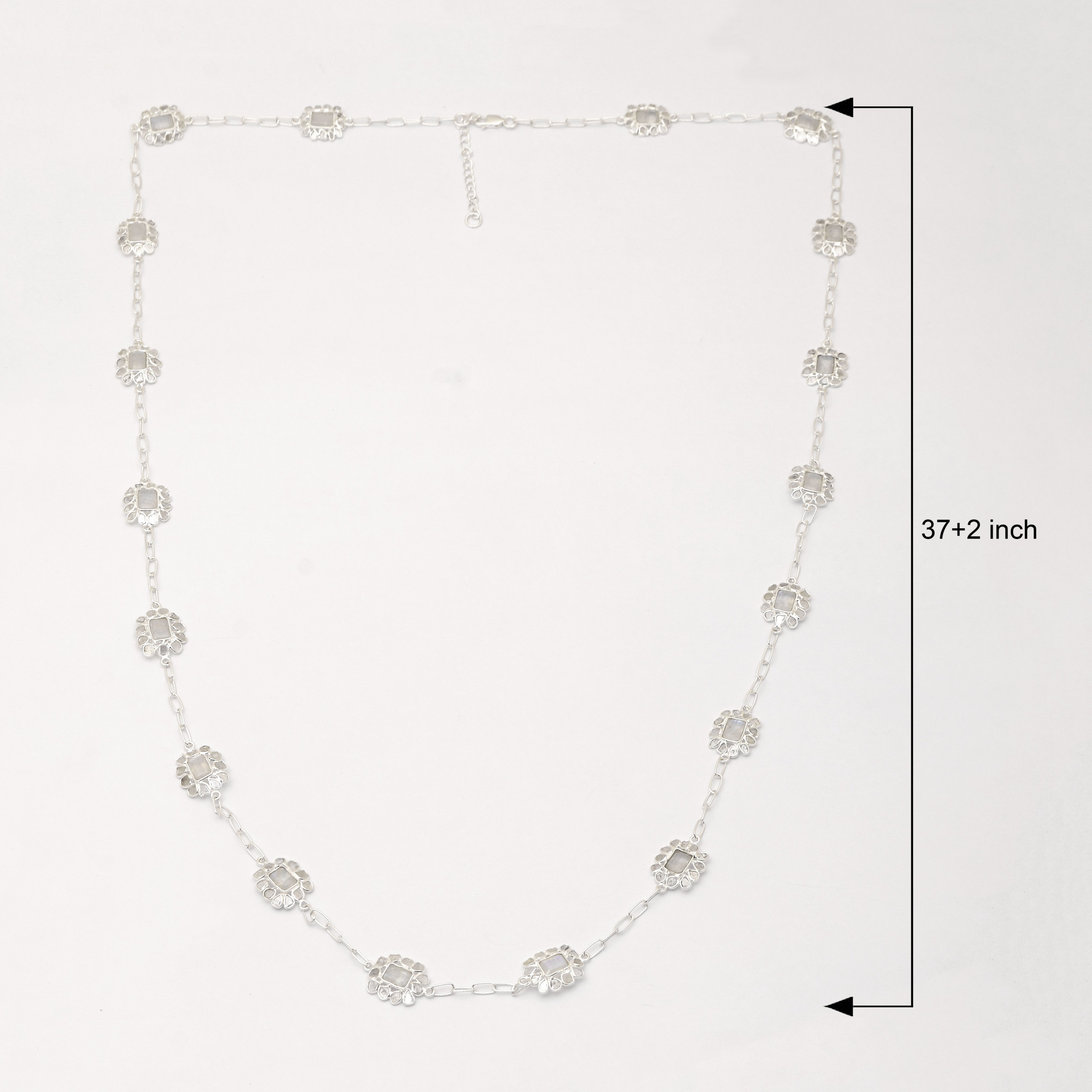 8.50 CTW Diamond Polki Moonstone Necklace