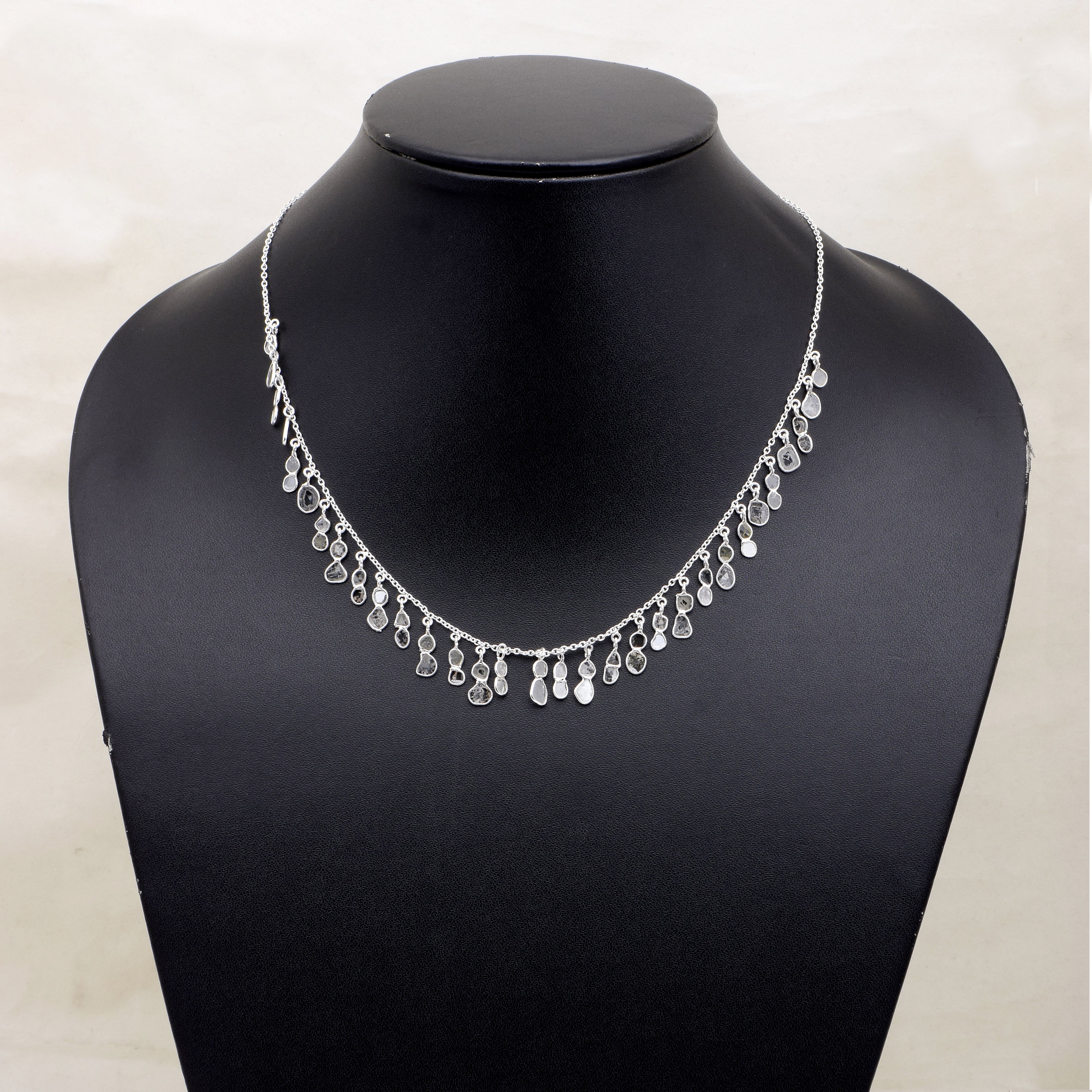 6 CTW Diamond Polki Fringe Necklace