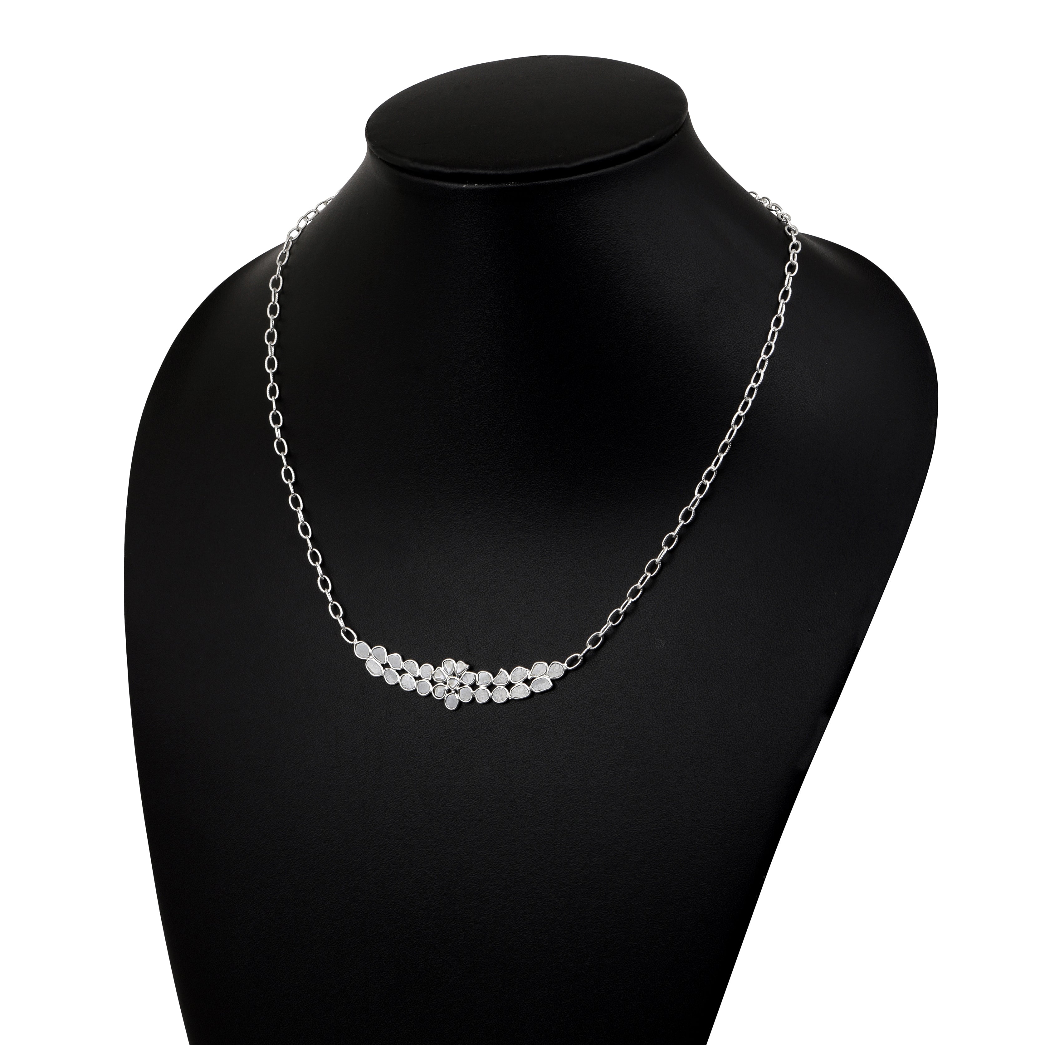 2.50 CTW Diamond Polki Classic Necklace