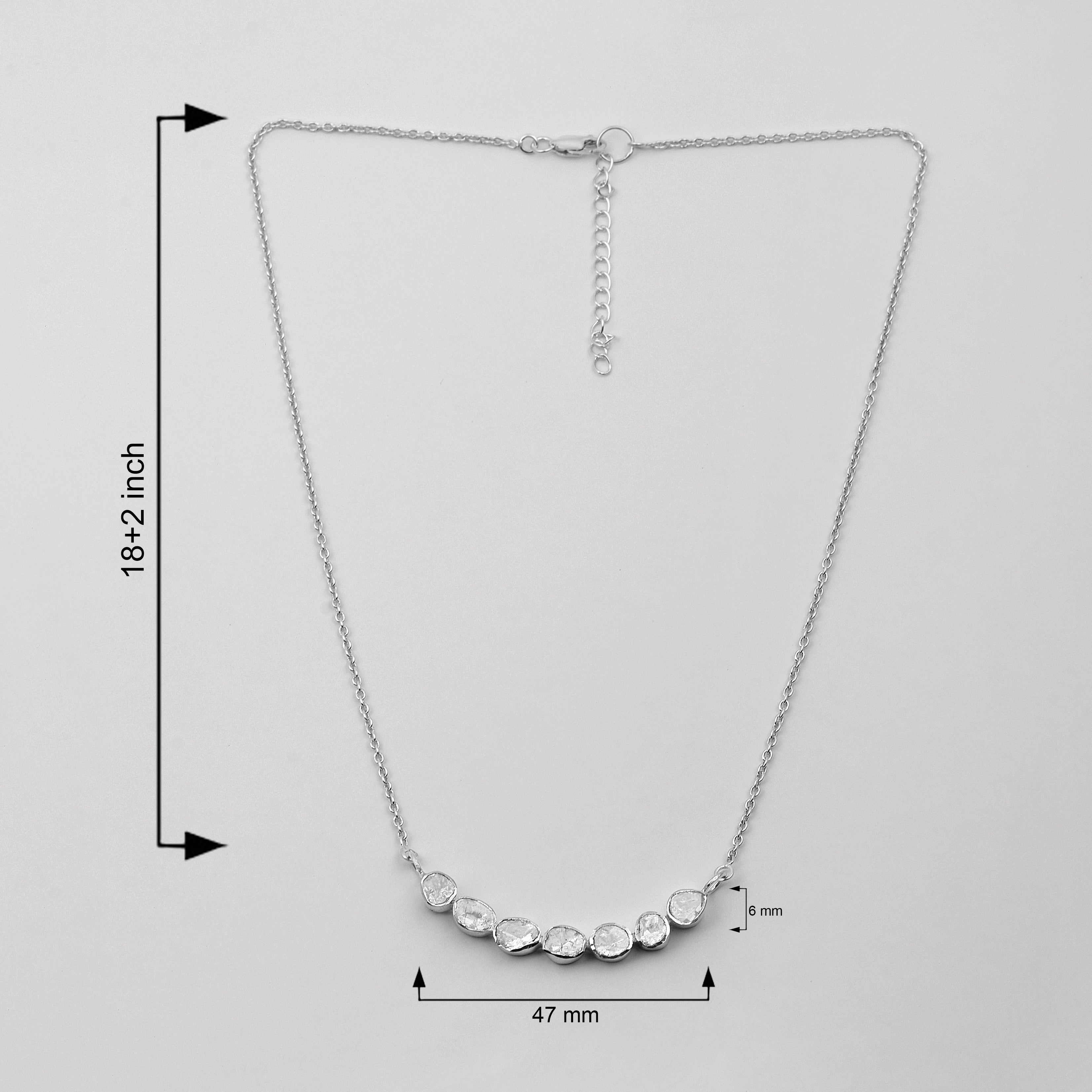 2.50 CTW Diamond Polki Necklace