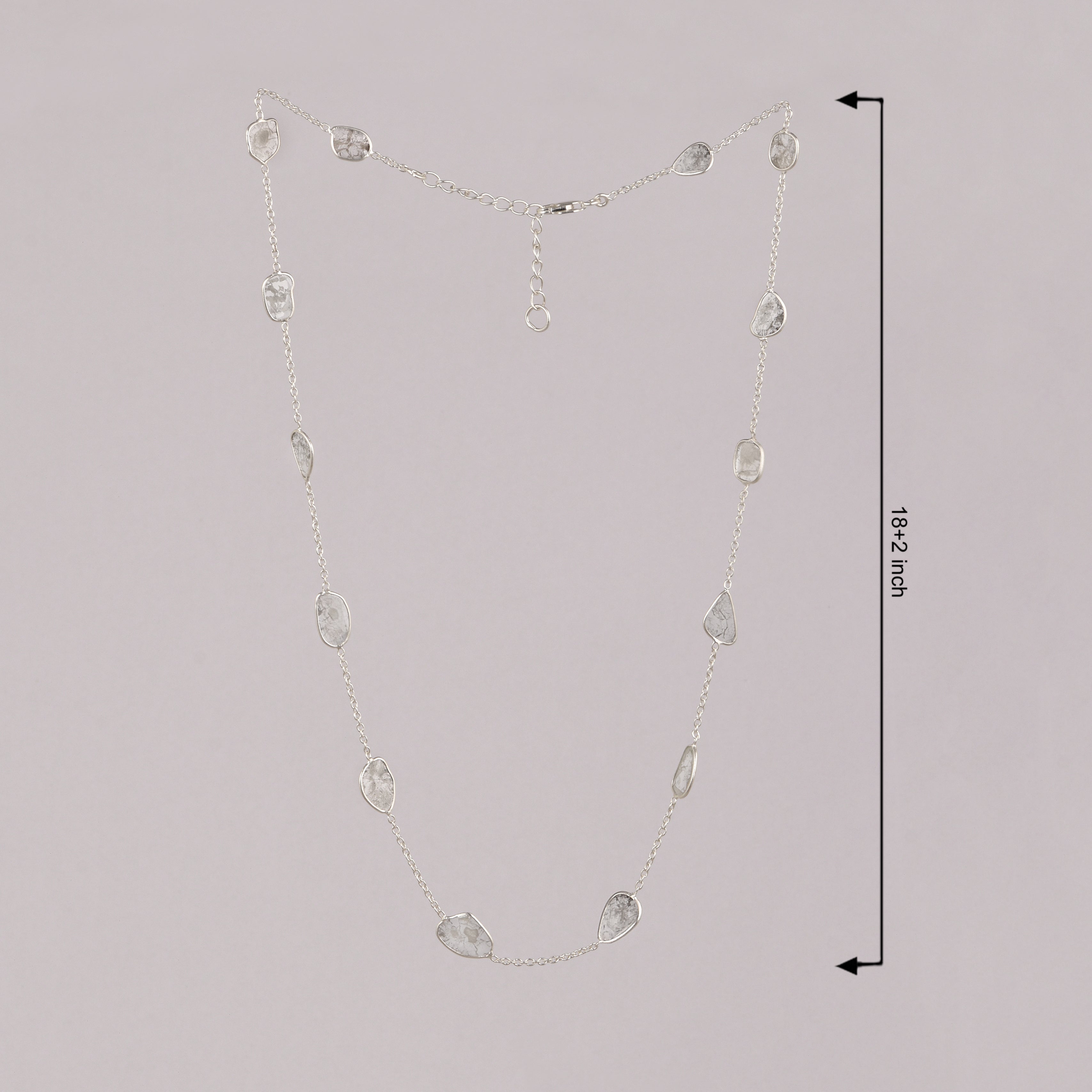 4 CTW Diamond Polki Chain Necklace