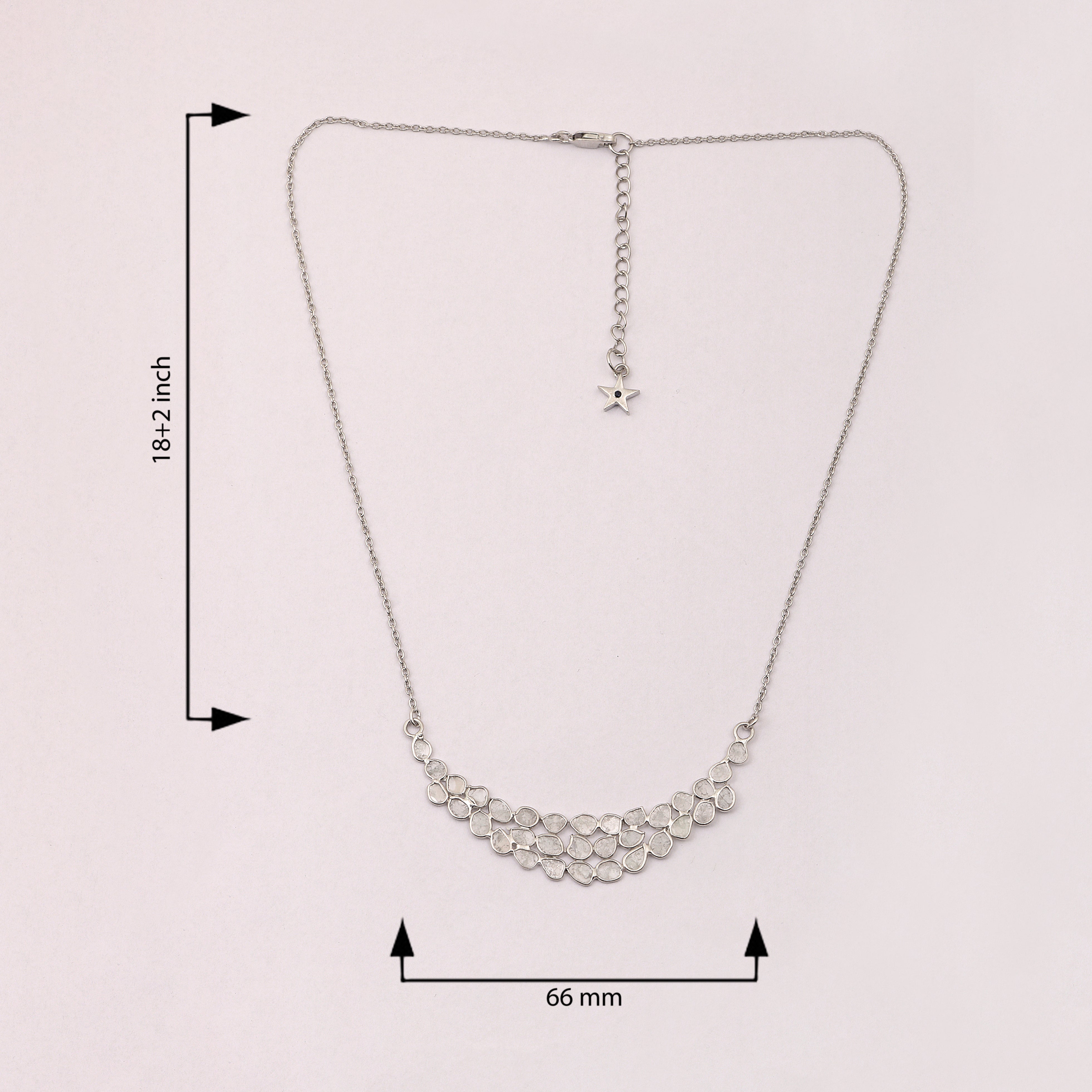 2.50 CTW Diamond Polki Necklace