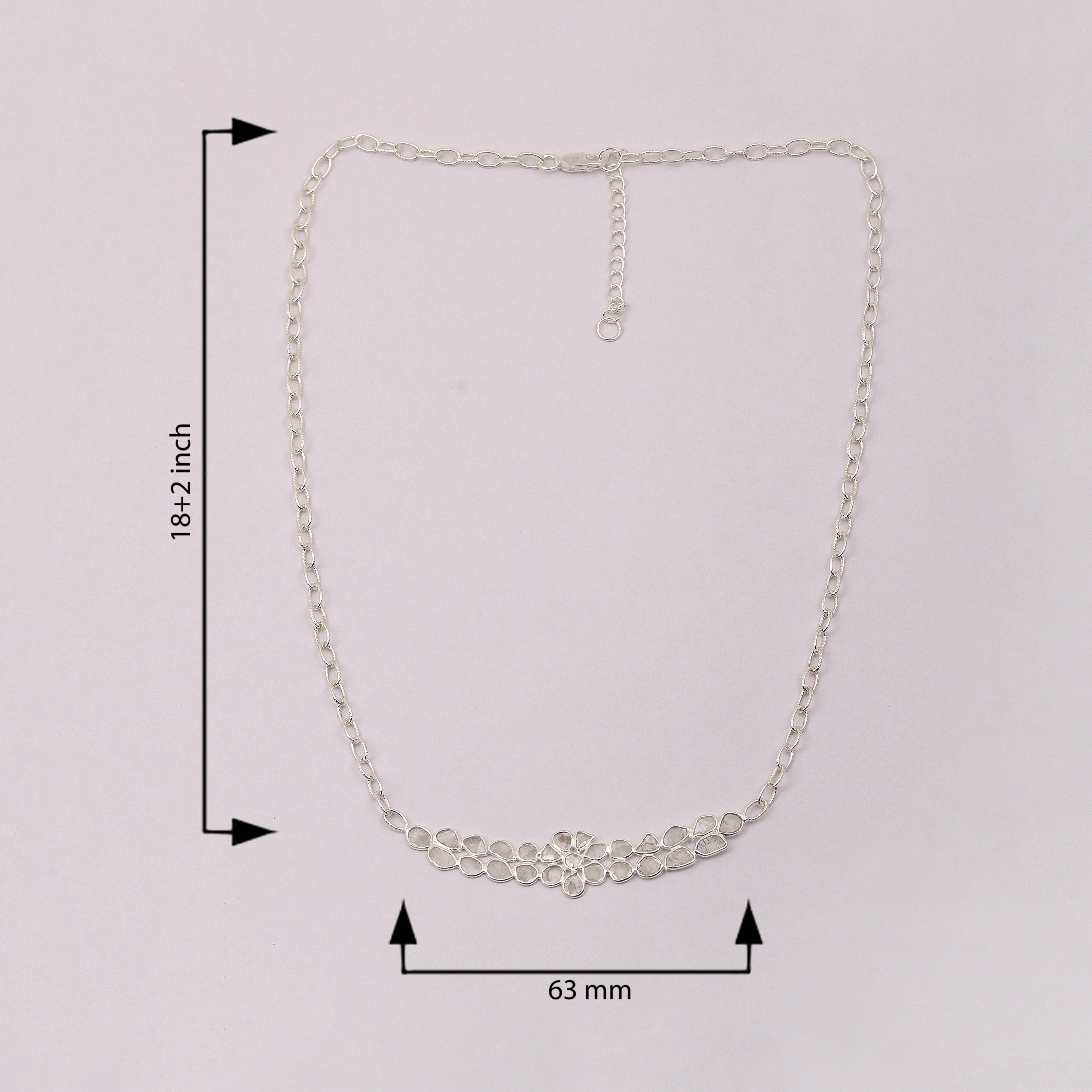 2.50 CTW Diamond Polki Classic Necklace