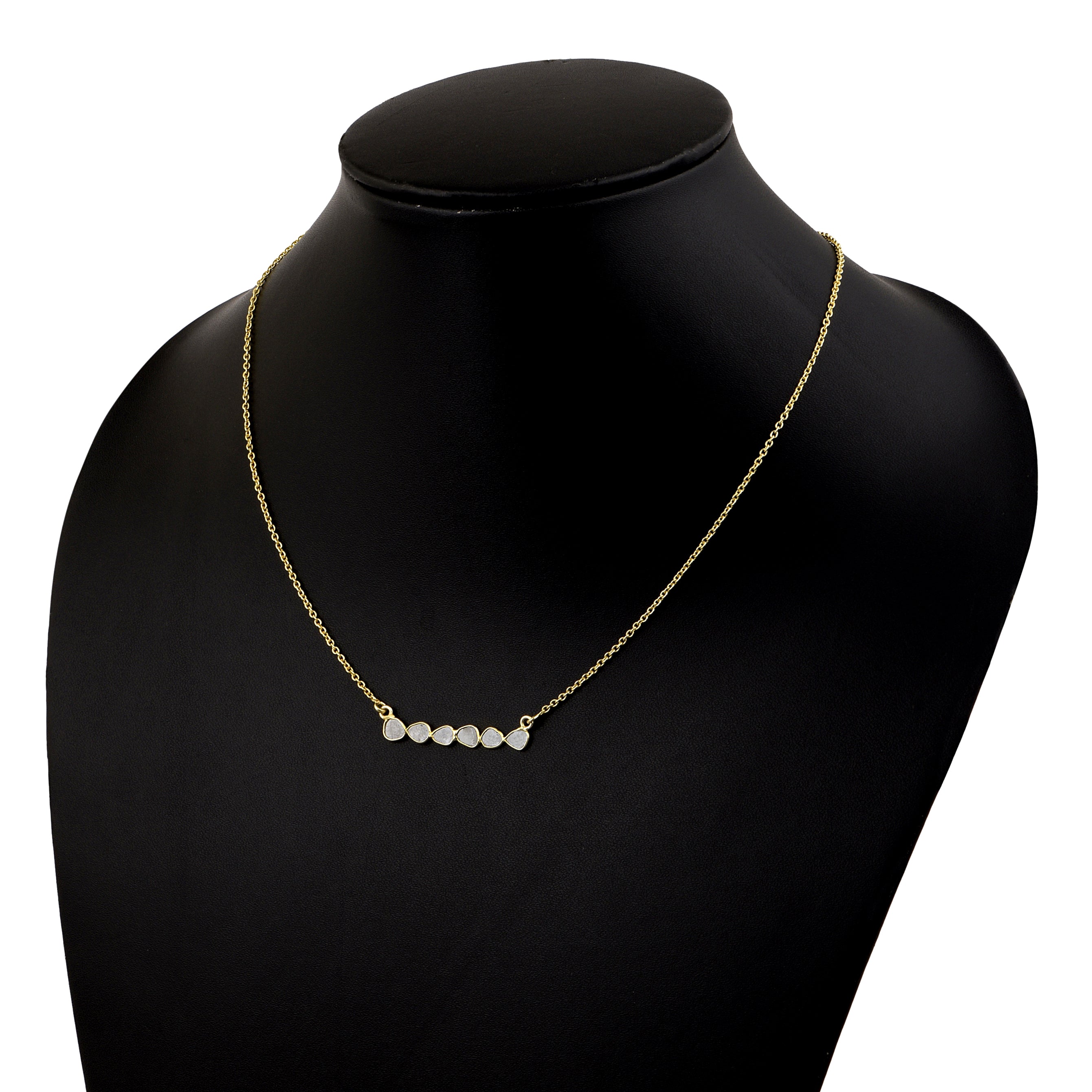 1 CTW Diamond Polki Necklace