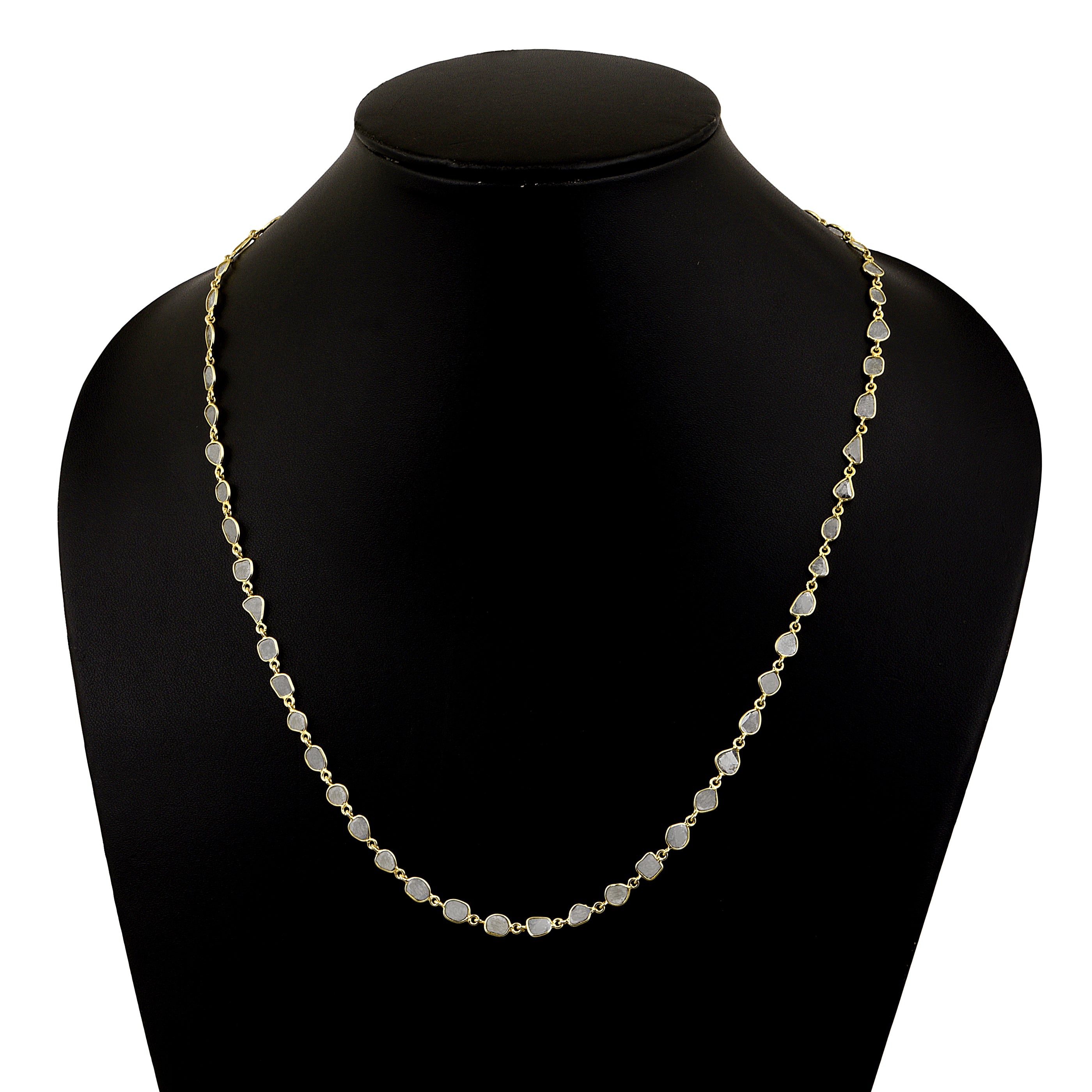 18 CTW Diamond Polki Chain Necklace