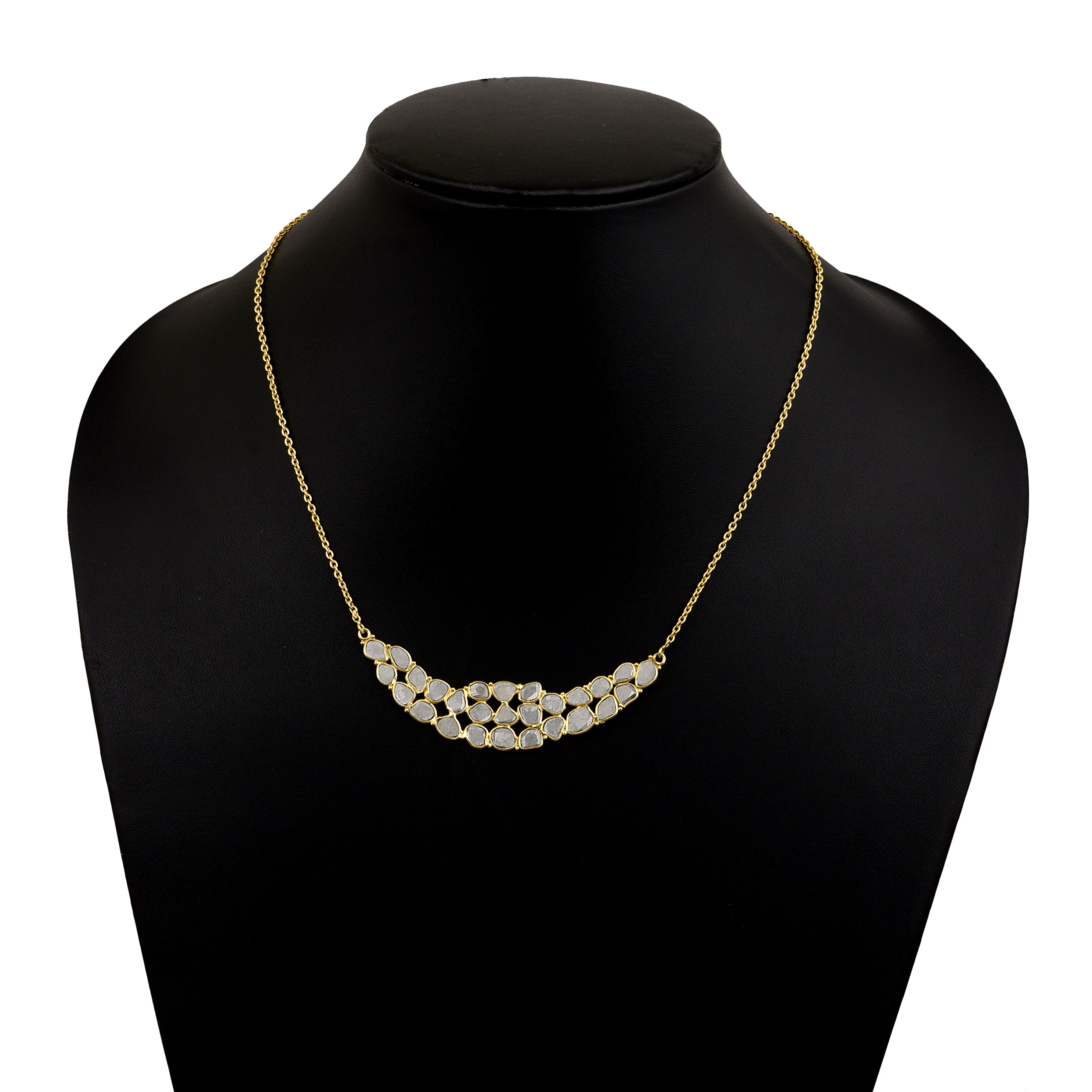 3 CTW Diamond Polki Mango Necklace