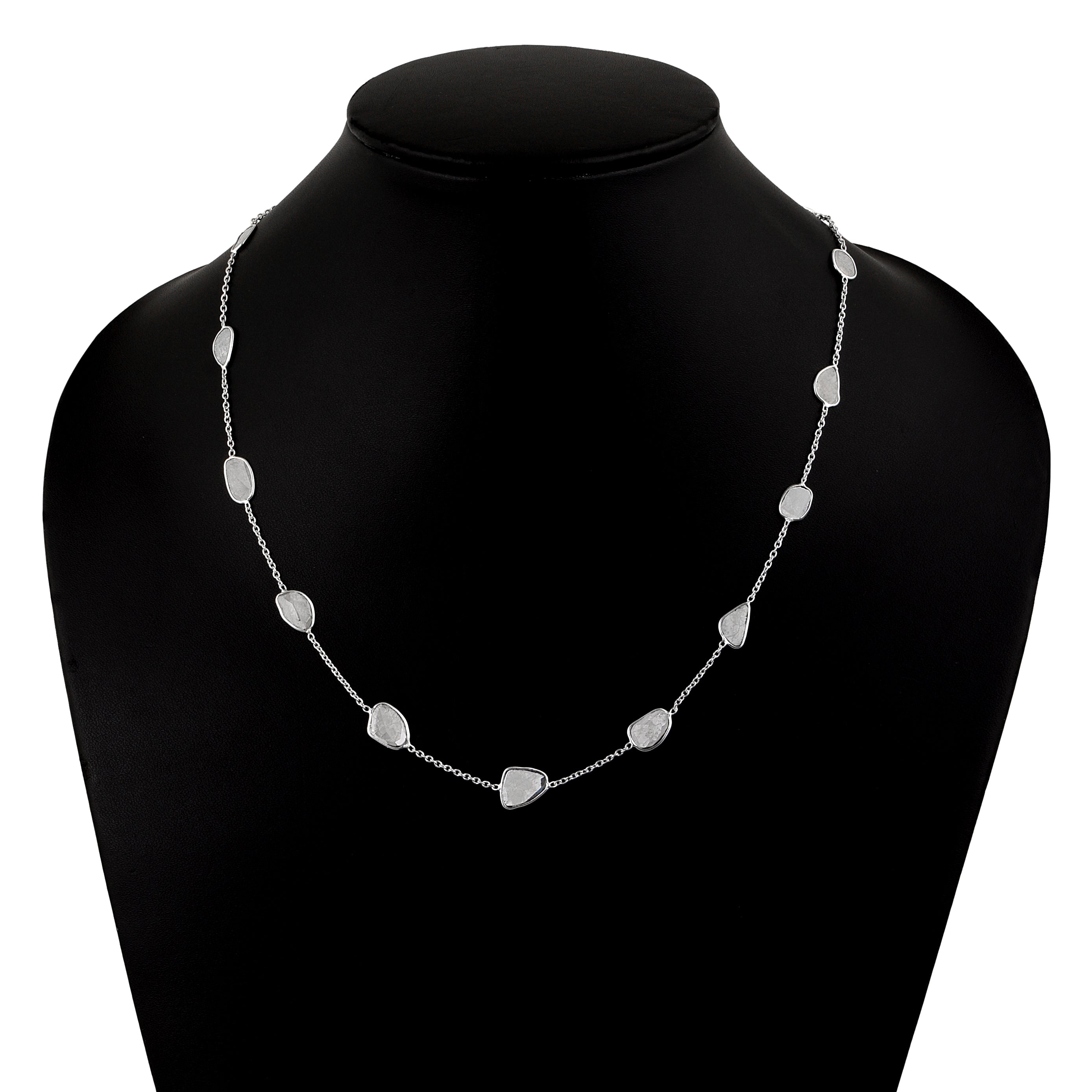 4 CTW Diamond Polki Chain Necklace