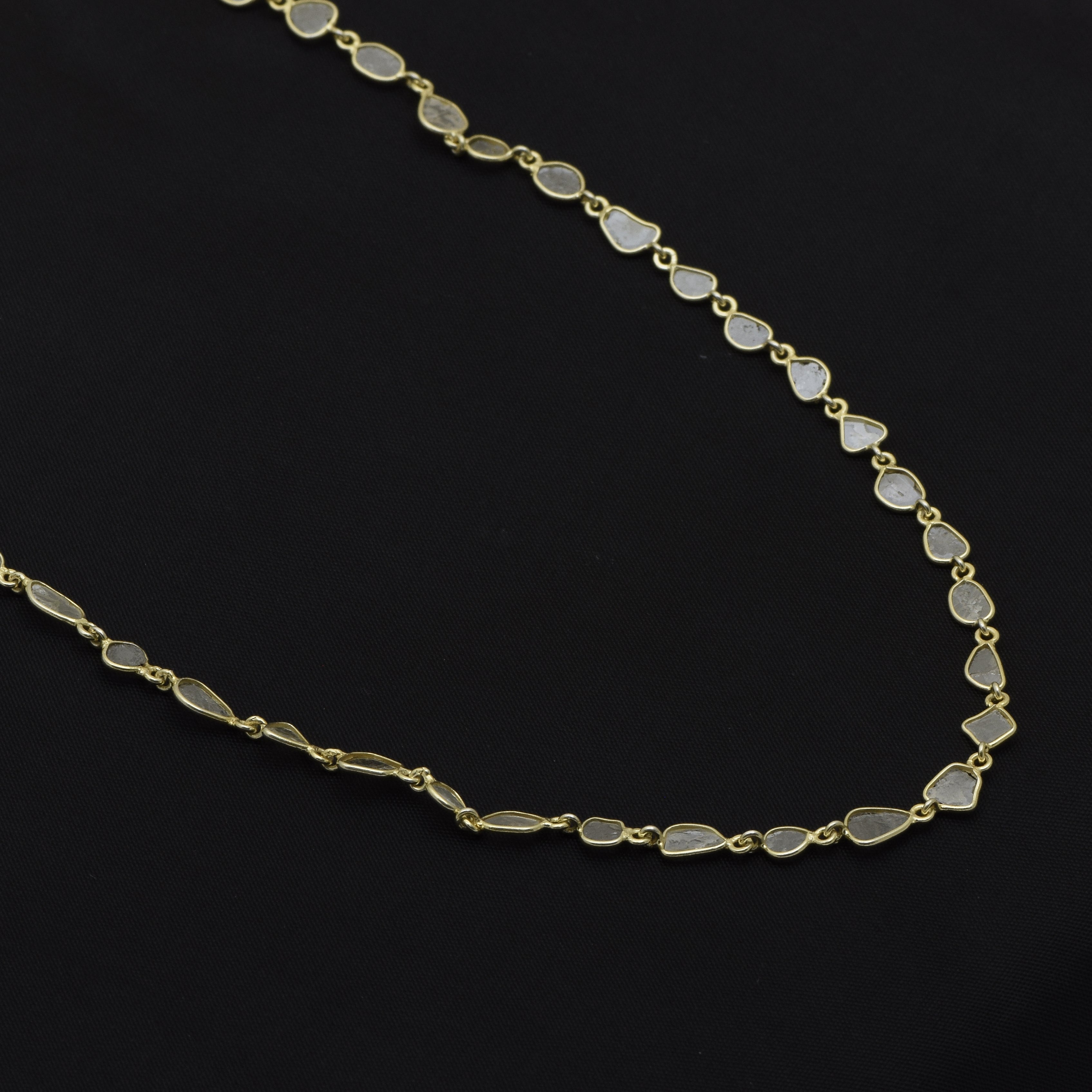 24 CTW Diamond Polki Long Chain Necklace