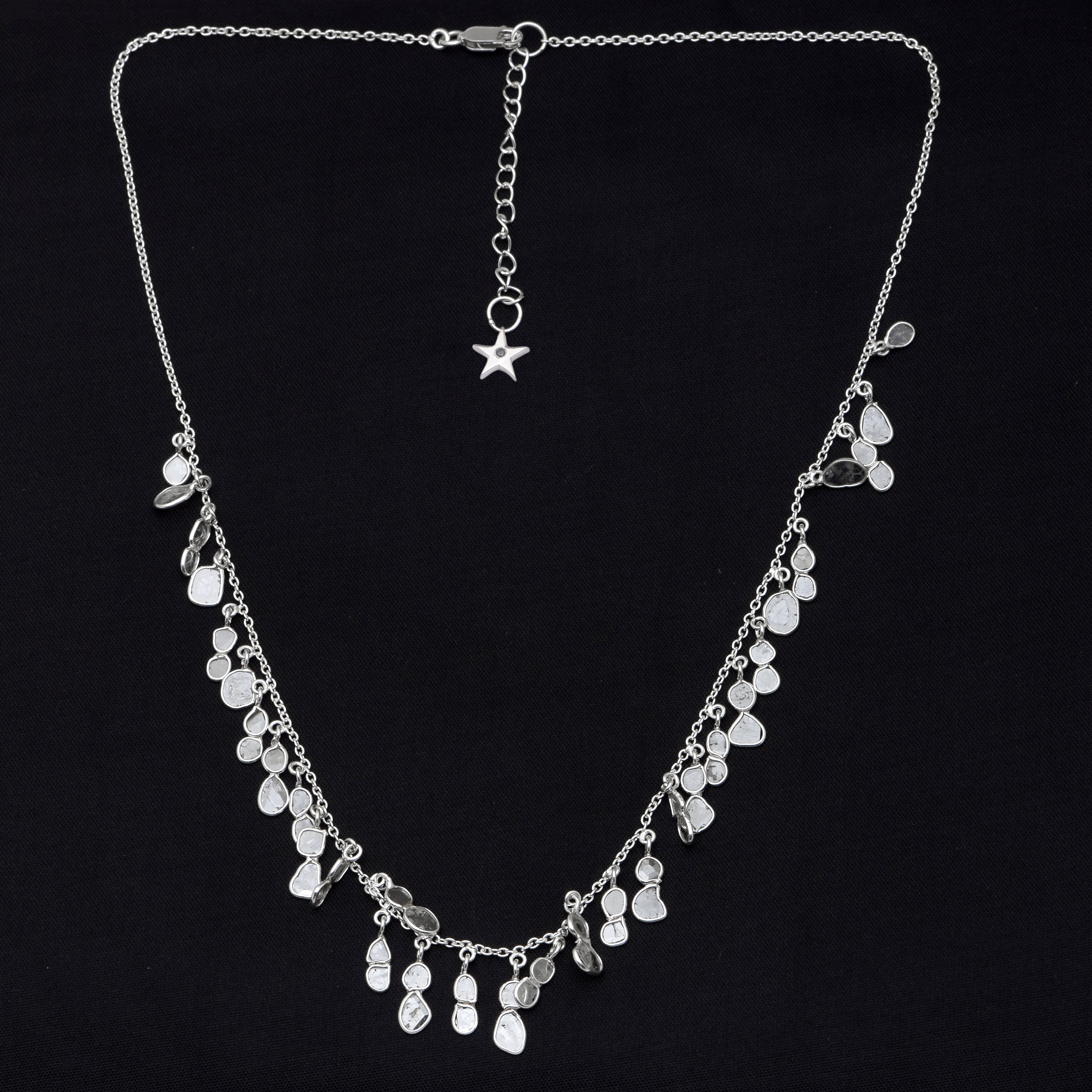 6 CTW Diamond Polki Fringe Necklace