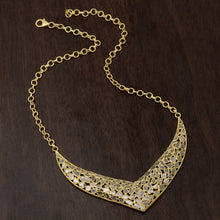 Load image into Gallery viewer, 16 CTW Diamond Polki V Shaped Necklace