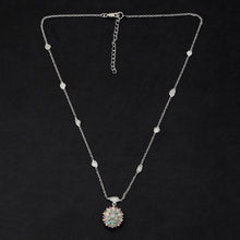 Load image into Gallery viewer, 1 CTW Diamond Polki Ethiopian Opal Necklace
