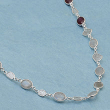 Load image into Gallery viewer, 4 CTW Diamond Polki Moonstone Ruby Blue Topaz Necklace