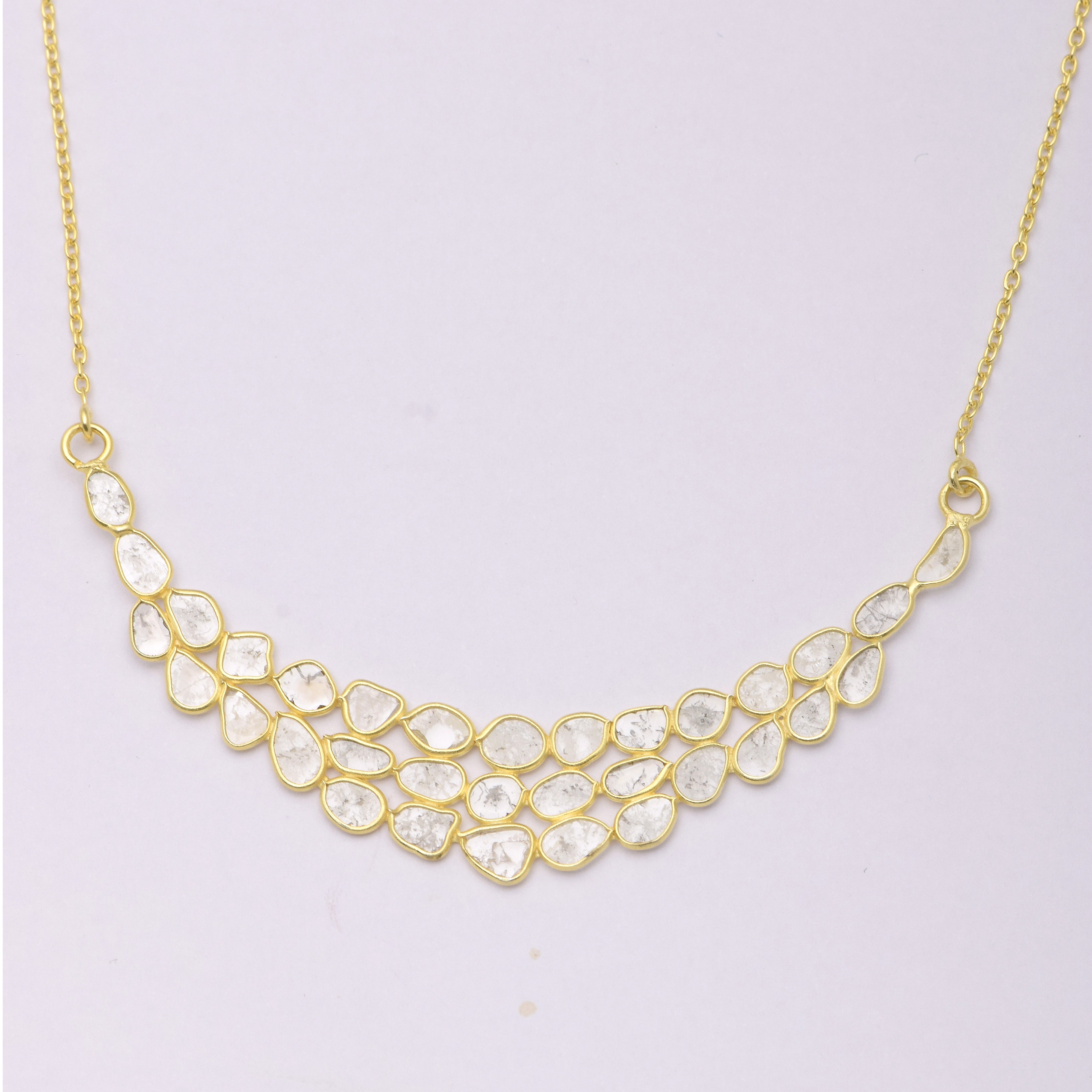 5 CTW Diamond Polki Necklace