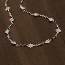 Load image into Gallery viewer, 22 CTW Diamond Polki Flower Chain Necklace