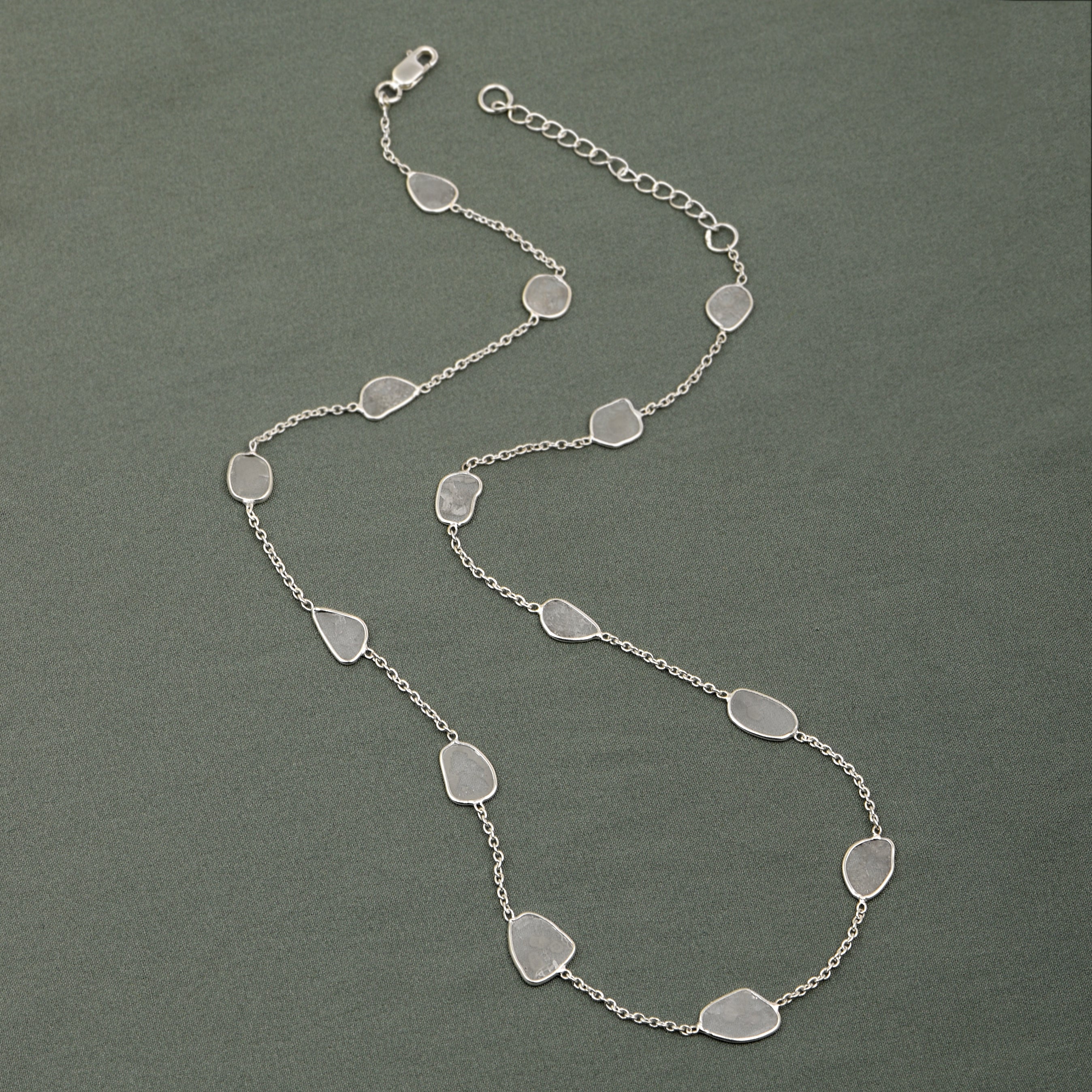 4 CTW Diamond Polki Chain Necklace