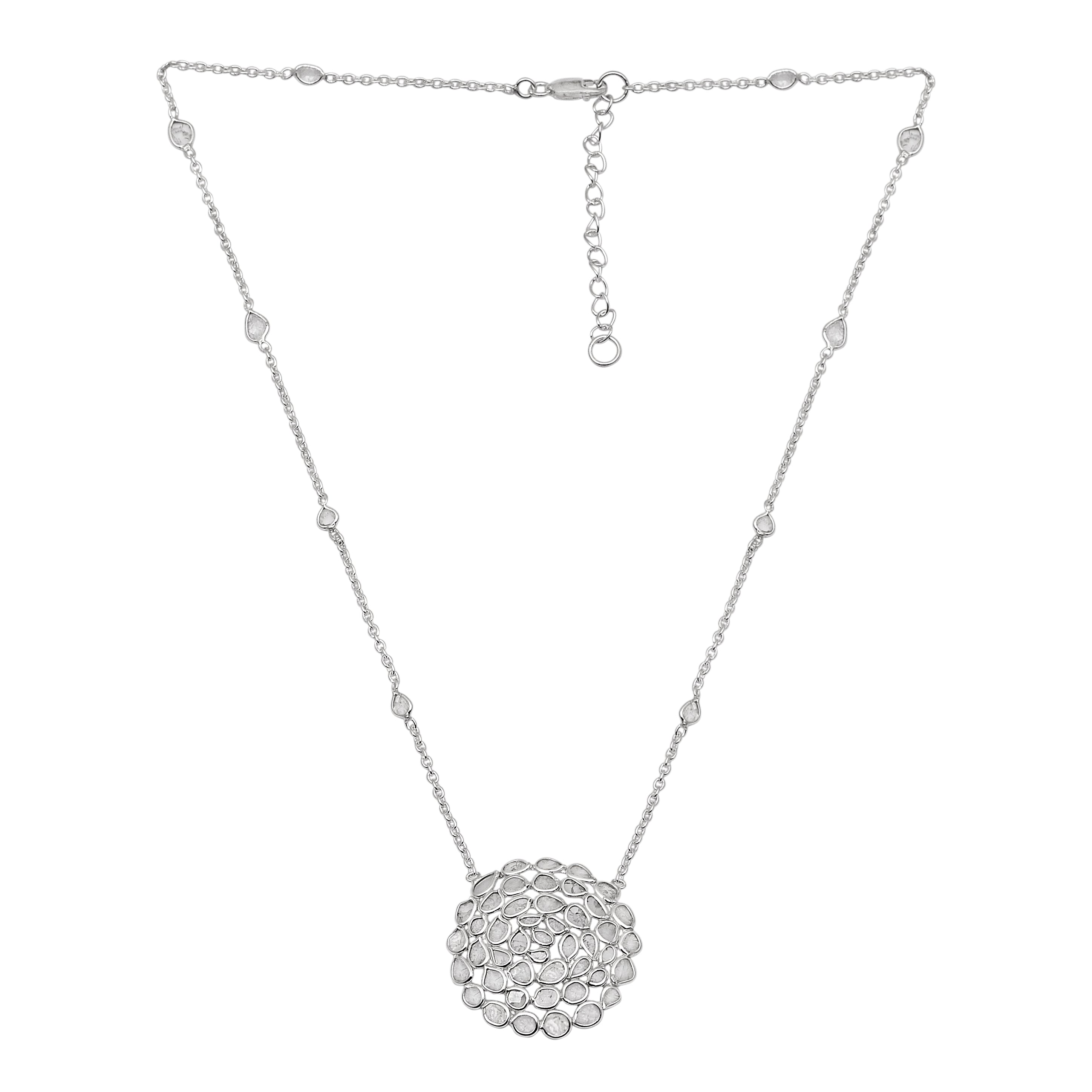 4 CTW Diamond Polki Necklace