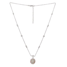 Load image into Gallery viewer, 1 CTW Diamond Polki Ethiopian Opal Necklace