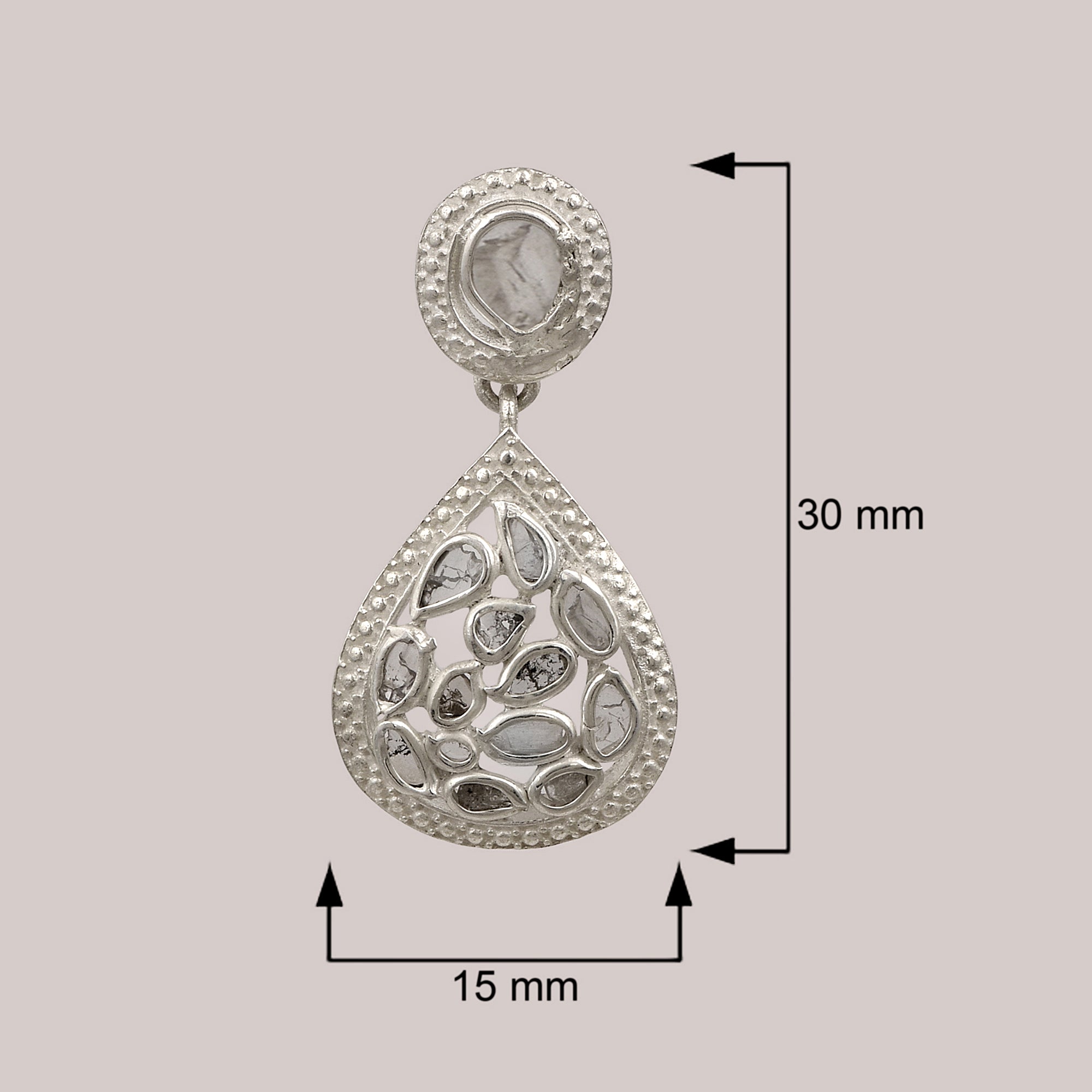 1 CTW Diamond Polki Small Pendant