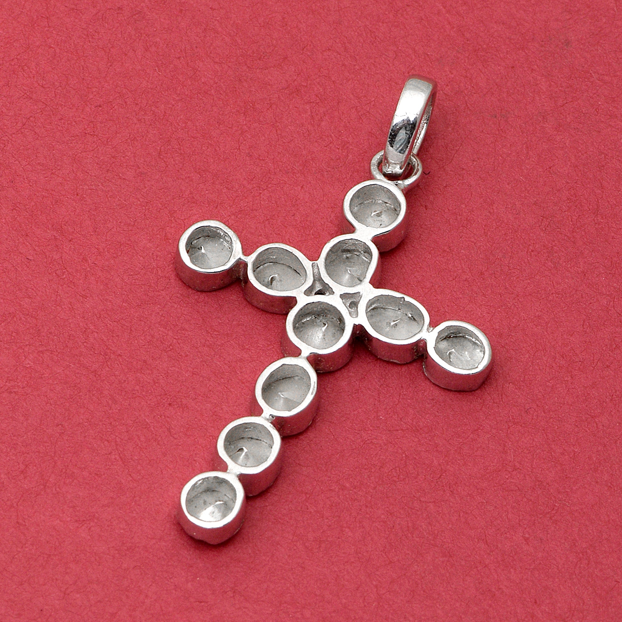 1.40 CTW Diamond Polki Cross Pendant