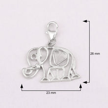 Load image into Gallery viewer, 0.15 CTW Diamond Polki Elephant Charm Pendant