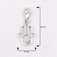 Load image into Gallery viewer, 0.15 CTW Diamond Polki Hamsa Charm Pendant