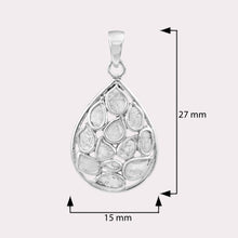 Load image into Gallery viewer, 0.35 CTW Diamond Polki Tear Drop Pendant