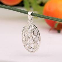 Load image into Gallery viewer, 0.50 CTW Diamond Polki Oval Shape Pendant