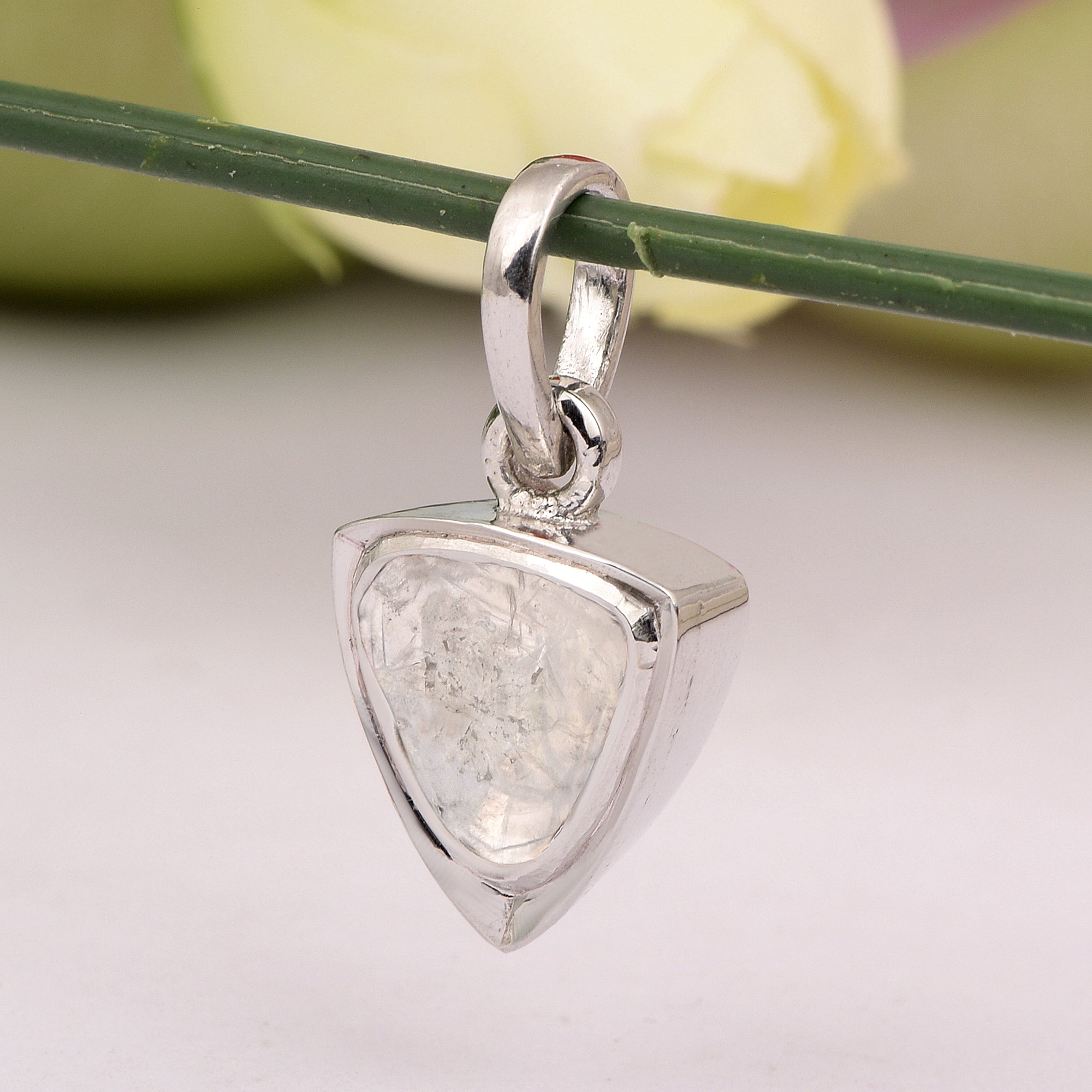 1.0 CTW Diamond Polki Trillion Pendant