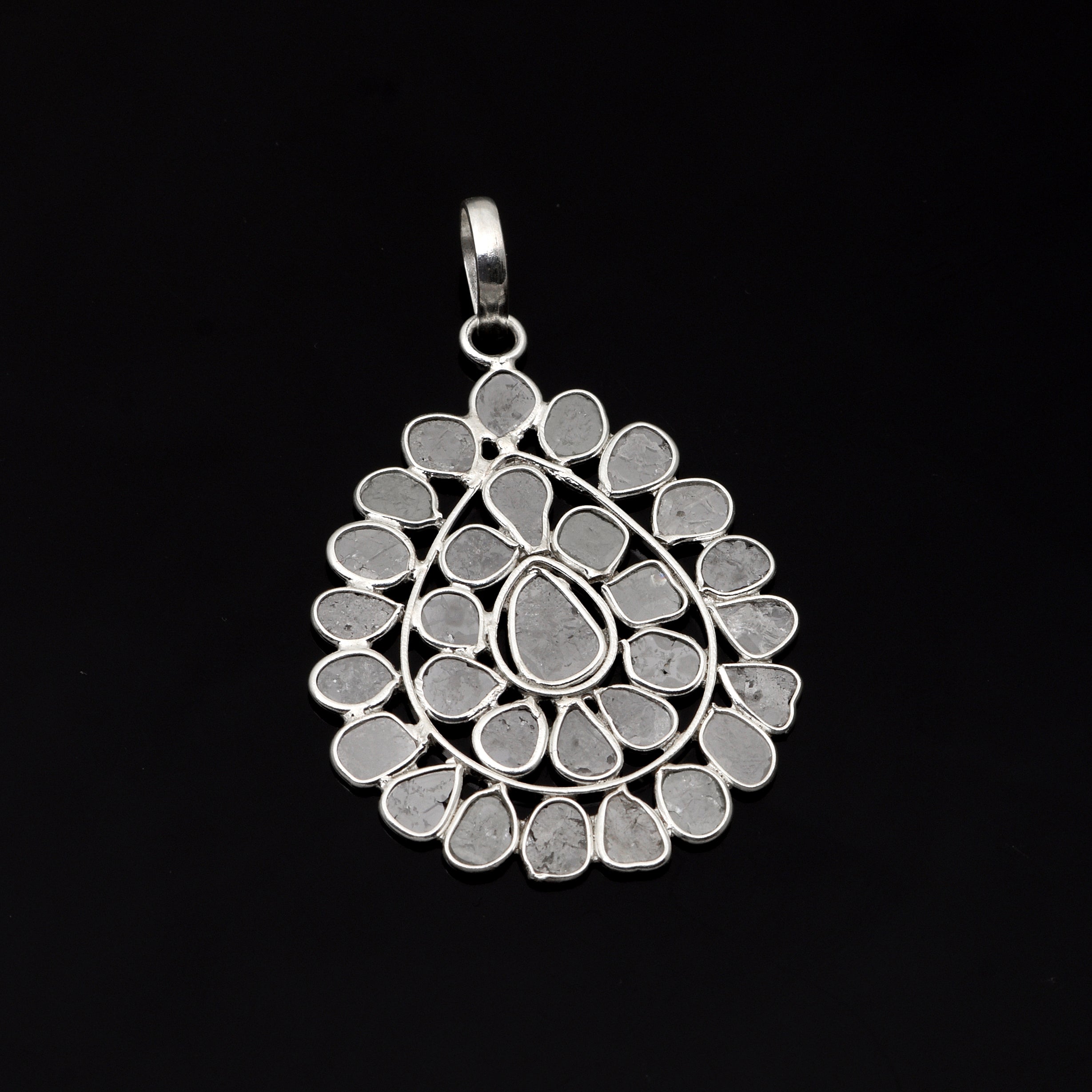 1.80 CTW Diamond Polki Pendant
